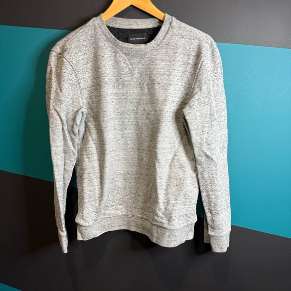 Club Monaco Gray Crewneck Sweater Soft Knit Minimalist Design - Picture 2 of 10